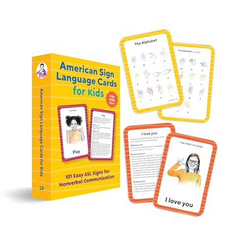 American Sign Language Flash Cards for Kids: 101 Easy ASL Signs for Nonverbal Communication