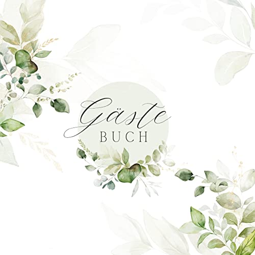 Gästebuch mit Eukalyptus: Blanko greenery boho Gästebuch für jeden Anlass von Book on Demand