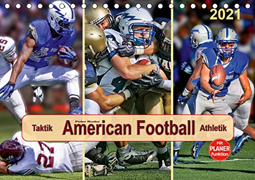 American Football - Taktik und Athletik (Tischkalender 2021 DIN A5 quer): Teamsport der Extra-Klasse (Geburtstagskalender, 14 Seiten ) (CALVENDO Sport)