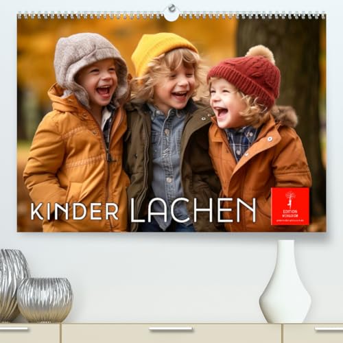 Kinder Lachen (hochwertiger Premium Wandkalender 2024 DIN A2 quer), Kunstdruck in Hochglanz