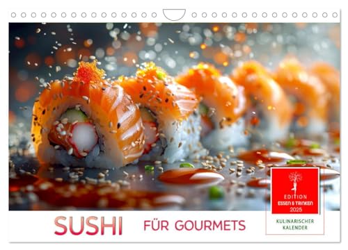 Sushi für Gourmets (Wandkalender 2025 DIN A4 quer), CALVENDO Monatskalender von CALVENDO