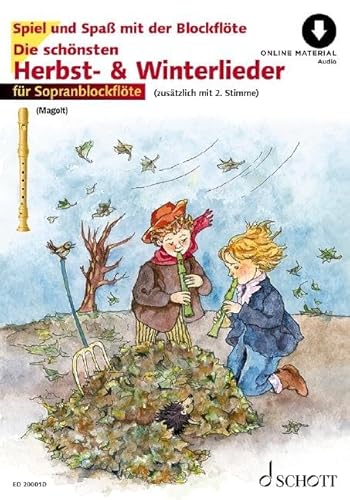 Die schönsten Herbst- und Winterlieder: Sankt Martin, Nikolauslieder und Weihnachtslieder. 1-2 Sopran-Blockflöten. Ausgabe inkl. Play-Along. (Spiel und Spaß mit der Blockflöte)