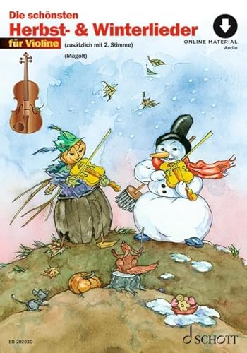 Die schönsten Herbst- und Winterlieder: Sankt Martin, Nikolauslieder und Weihnachtslieder. 1-2 Violinen. (Umrüster-Konsolidierung)
