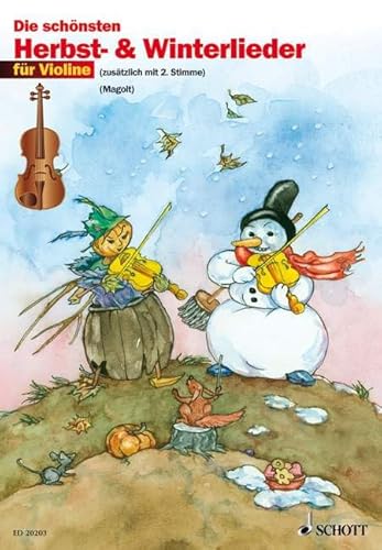 Die schönsten Herbst- und Winterlieder: Sankt Martin, Nikolauslieder und Weihnachtslieder. 1-2 Violinen.