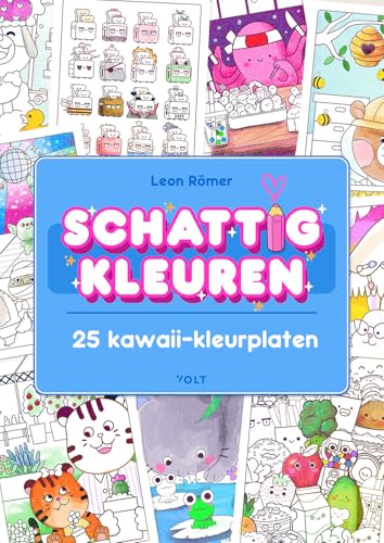Schattig kleuren: 25 kawaii-kleurplaten (Schattig tekenen, 4) von Volt