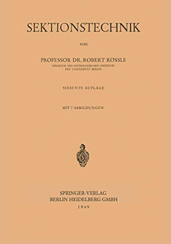 Sektionstechnik (German Edition) von Springer