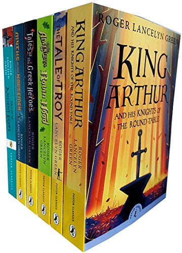 Roger Lancelyn Green Collection 6 Books Set inc King Arthur and His Knights of the Round Table, The Tale of Troy, Myths of the Norsemen, Tales of Ancient Egypt, The Adventures of Robin Hood