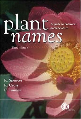 Plant Names: A Guide to Botanical Nomenclature: A Guide to Biological Nomenclature (Cabi)