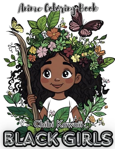 Anime Coloring Book: Cute African-American (Chibi Kawaii Black Girls Coloring Book) von Independently published