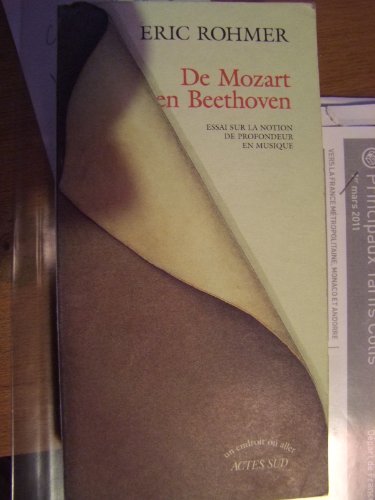 De Mozart en Beethoven_1ere ED: Essai sur la notion de profondeur en musique