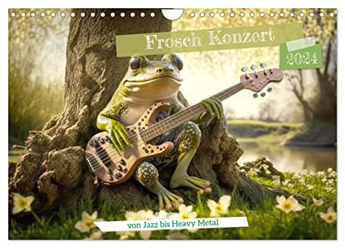 Frosch Konzert (Wandkalender 2024 DIN A4 quer), CALVENDO Monatskalender