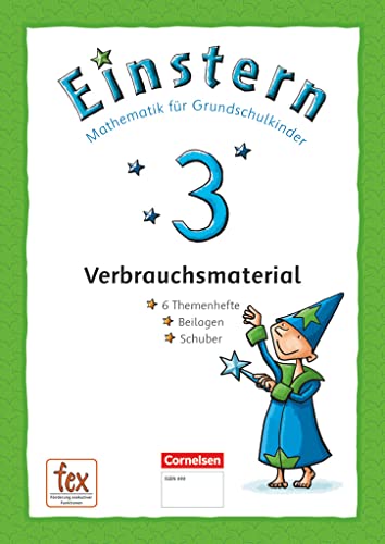 Einstern - Mathematik - Ausgabe 2015 - Band 3: Themenhefte 1-6 und Kartonbeilagen mit Schuber - Verbrauchsmaterial (Einstern, Ausgabe 2015, Band 3) von Cornelsen Verlag GmbH
