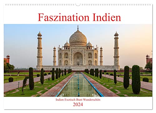 Faszination Indien (Wandkalender 2024 DIN A2 quer), CALVENDO Monatskalender