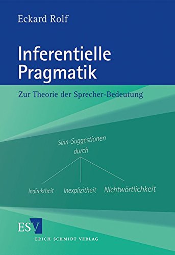 Inferentielle Pragmatik: Zur Theorie der Sprecher-Bedeutung von Schmidt, Erich