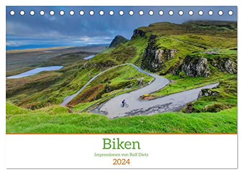Biken - Impressionen von Rolf Dietz (Tischkalender 2024 DIN A5 quer), CALVENDO Monatskalender