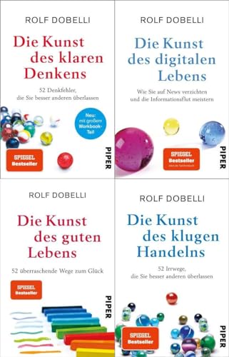 4 Titel von Rolf Dobelli im Set + 1 exklusives Postkartenset