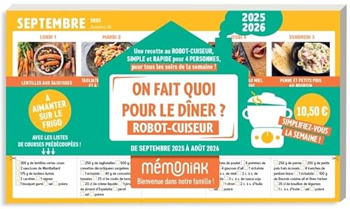 On fait quoi pour le dîner au robot-cuiseur à aimanter sur le frigo 2025-2026 von 365 PARIS
