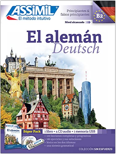 ASSiMiL El alemán - Deutschkurs in spanischer Sprache - Audio-Plus-Sprachkurs - Niveau A1-B2: für Anfänger und Wiedereinsteiger, Lehrbuch + 4 ... - B2) + 4 Audio-CDs + mp3-CD (Senza sforzo) von Assimil
