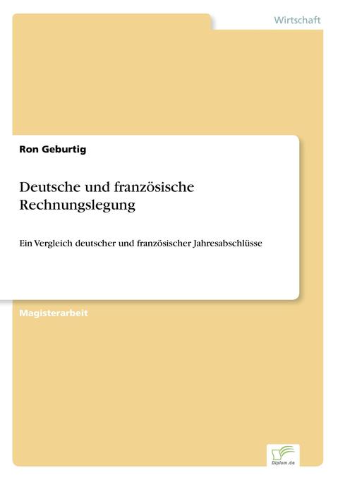Deutsche und französische Rechnungslegung von Diplom.de