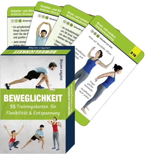 Beweglichkeit: 55 Trainingskarten für Flexibilität & Muskelentspannung (Trainingsreihe von Ronald Thomschke): 55 Trainingskarten für Flexibilität & Entspannung