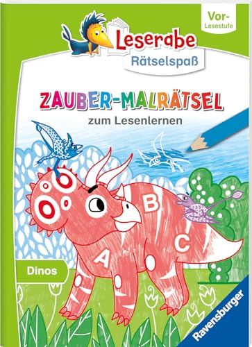 Leserabe Rätselspaß - Zauber-Malrätsel zum Lesenlernen: Dinos (Vor-Lesestufe) von Ravensburger