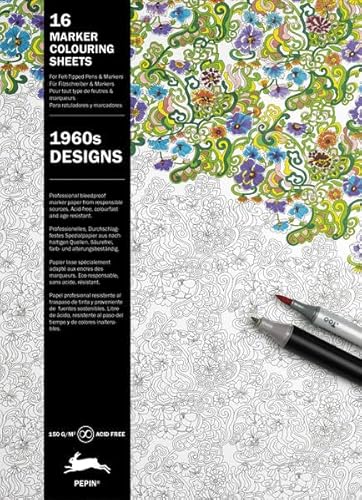 1960s Designs: Marker Colouring Book