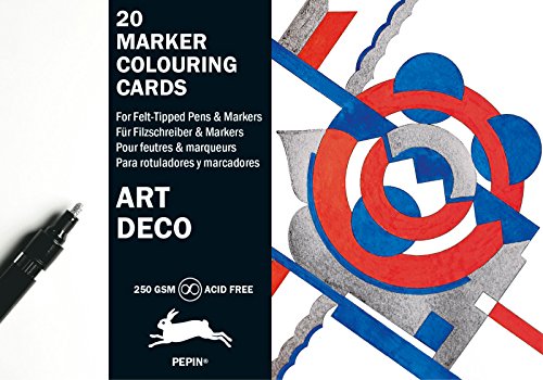 Art Deco: Marker Colouring Postcards