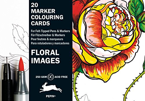 Floral Images: Marker Colouring Postcards