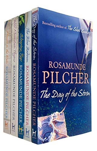 Rosamunde Pilcher Collection 5 Books Set (The Day of the Storm, The Blue Bedroom, Sleeping Tiger, Wild Mountain Thyme, Flowers in the Rain)