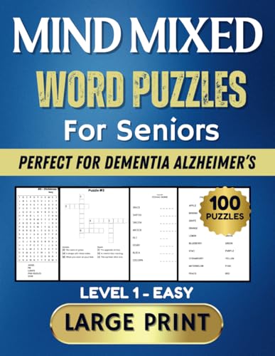 Mind Mixed Word Puzzles For Seniors: Perfect for Dementia Alzheimer's Level 1- Easy von Independently published
