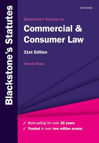 Blackstone's Statutes on Commercial & Consumer Law von Oxford University Press