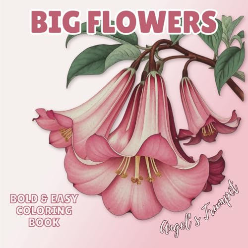 Bold And Easy Flowers Coloring Book: Simple And Relaxing Big Flower Designs For Adults, Seniors, And Kids To Color von Independently published