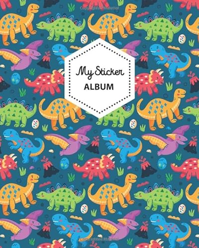 My Sticker Album: Blank Sticker Book for Boys 8x10 Inches 100 Pages Children Activity Book