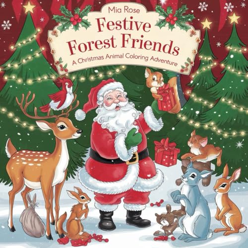 Festive Forest Friends: A Christmas Animal Coloring Adventure for Kids and Adults – Relaxing Holiday Fun with Cute Forest Animals Festive Forest Friends: A Christmas Animal Coloring Adventure for Kids and Adults – Relaxing Holiday Fun with Cute Forest Animals von Independently published