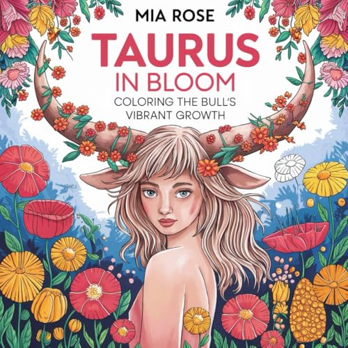 Taurus in Bloom: Coloring the Bull's Vibrant Growth – A Relaxing Coloring Book for Adults and Teens (12 Zodiac Signs) von Independently published