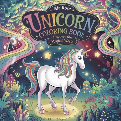 Unicorn Coloring Book: Discover the Magical World- Key to the Mystical Treasure (Mythology and Mysticism) von Independently published