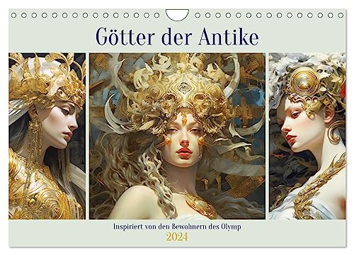 Götter der Antike. Inspiriert von den Bewohnern des Olymp (Wandkalender 2024 DIN A4 quer), CALVENDO Monatskalender