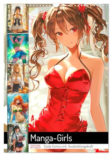 Manga-Girls. Coole Comics mit Ausstrahlungskraft (Wandkalender 2025 DIN A3 hoch), CALVENDO Monatskalender von CALVENDO