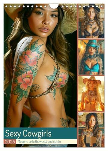 Sexy Cowgirls. Modern, selbstbewusst und schön (Wandkalender 2025 DIN A4 hoch), CALVENDO Monatskalender
