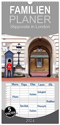 Familienplaner 2024 - Stippvisite in London mit 5 Spalten (Wandkalender, 21 cm x 45 cm) CALVENDO