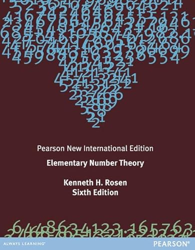 Elementary Number Theory: Pearson New International Edition Elementary Number Theory: Pearson New International Edition