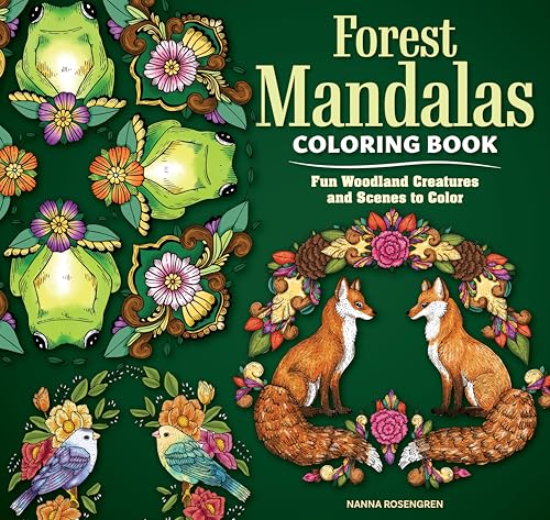 Forest Mandalas Coloring Book: Fun Woodland Creatures and Scenes to Color von Design Originals