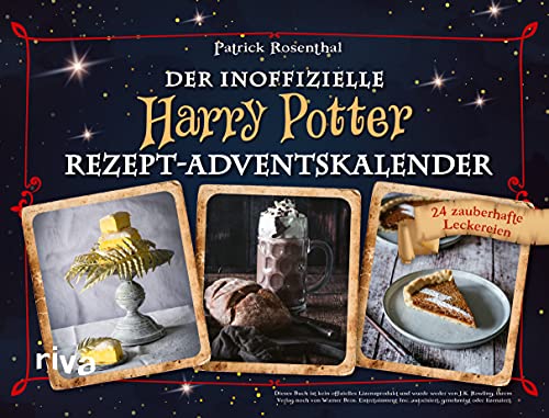 Der inoffizielle Harry-Potter-Rezept-Adventskalender. Hardcover-Ausgabe: 24 zauberhafte Leckereien. Mit Türchen zum Öffnen. Magische Koch- und Backrezepte – Weihnachten mit Harry, Ron und Hermine von RIVA