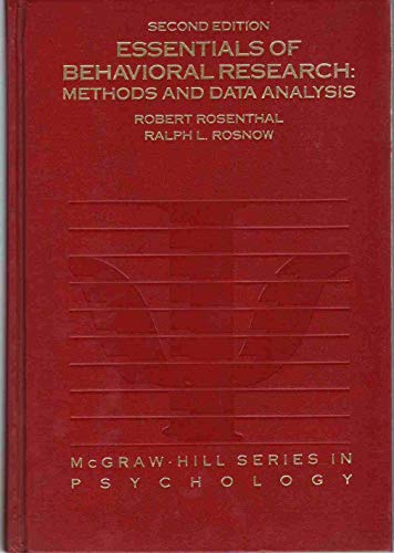 Essentials of Behavioral Research: Methods and Data Analysis (MCGRAW HILL SERIES IN PSYCHOLOGY)