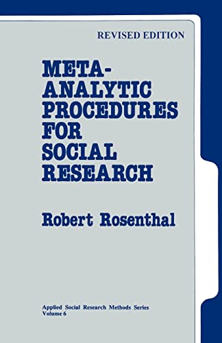 Meta-Analytic Procedures for Social Research (Applied Social Research Methods Series)