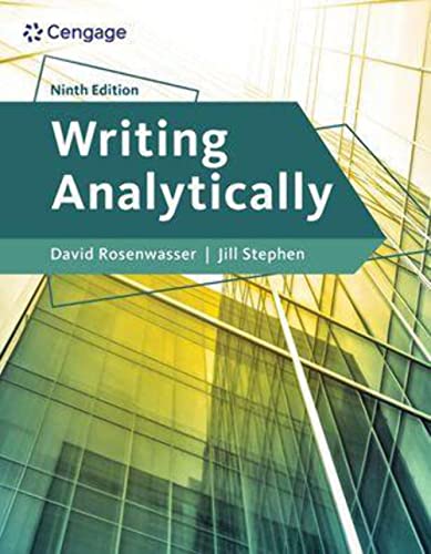 Writing Analytically von Cengage Learning