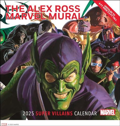 Alex Ross Marvel Super Villains Mural 2025 Oversized Wall Calendar Alex Ross Marvel Super Villains Mural 2025 Oversized Wall Calendar
