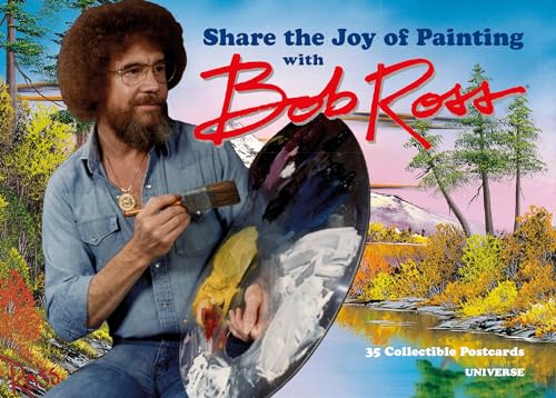 Share the Joy of Painting with Bob Ross: 35 Postcards von Universe
