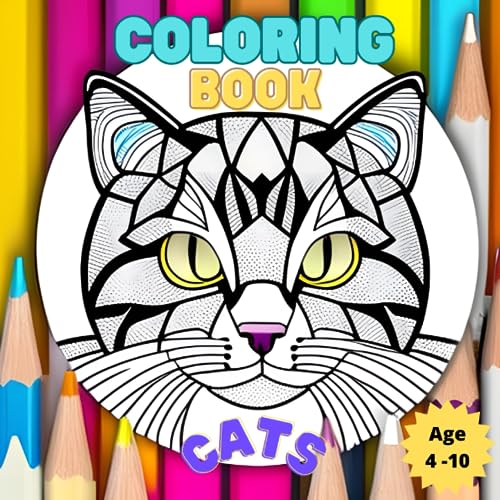 Coloring Book Mandala Cats for kids (4-10) (Mandala Coloring Book for kids and adults) von Independently published