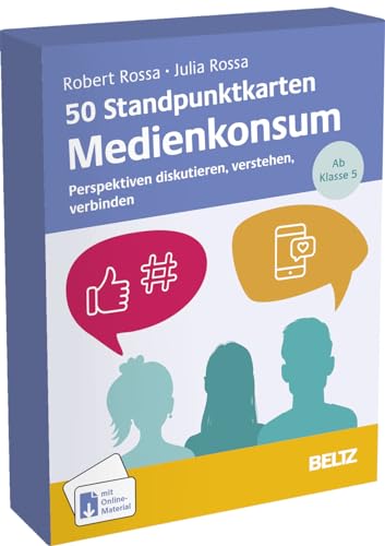 50 Standpunktkarten Medienkonsum: Perspektiven diskutieren, verstehen, verbinden. Ab Klasse 5. 50 Karten mit 12-seitigem Booklet. Kartenformat 9,8 x 14,3 cm. Mit Online-Materialien von Beltz